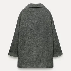 ZARA　ZARA ZW MANTECO ウールジャケット　Sサイズ　グレー ZARA ZARA ZW MANTECO ウールジャケット Sサイズ グレー - メルカリ